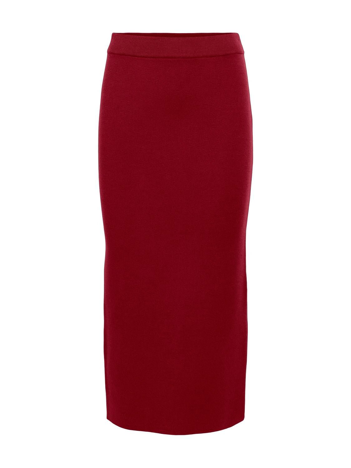 OBJREYNARD Midi Skirt - Karanda Red - VERO MODA & VILA Bergvik